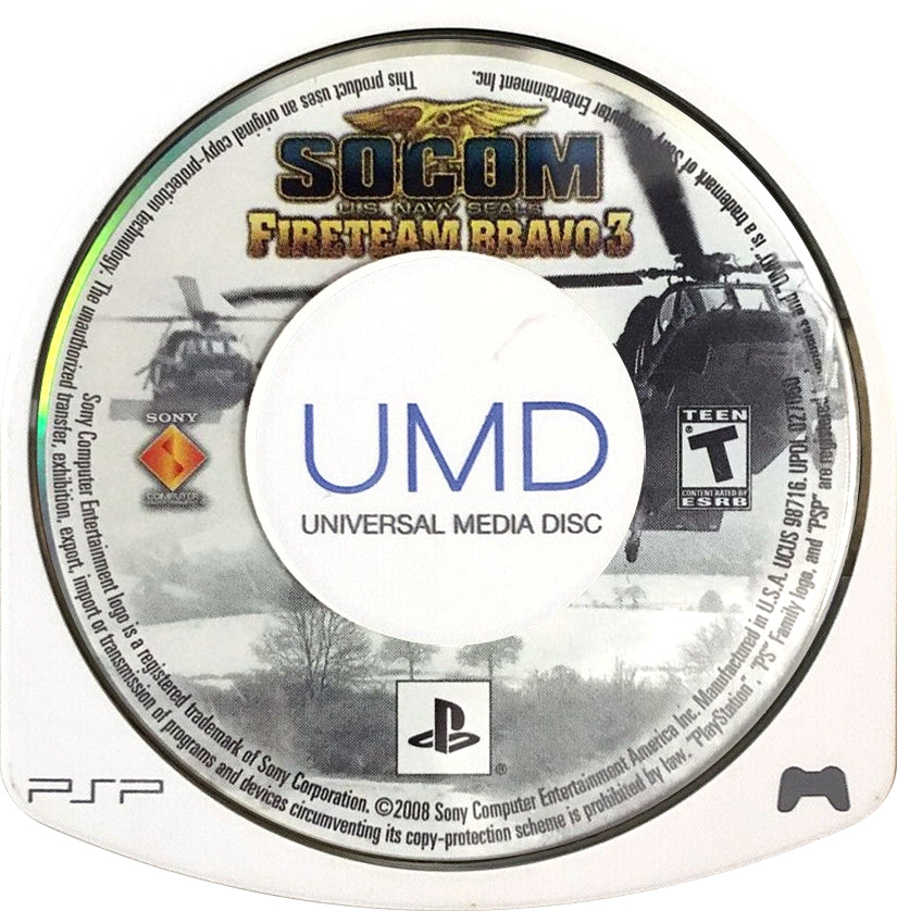 SOCOM US Navy Seals Fireteam Bravo 3 PSP - Video Game - Used - CaveGamers - Image 2