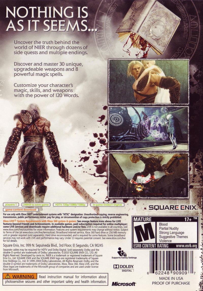 Nier Xbox 360 - Video Game - Used - CaveGamers - Image 2