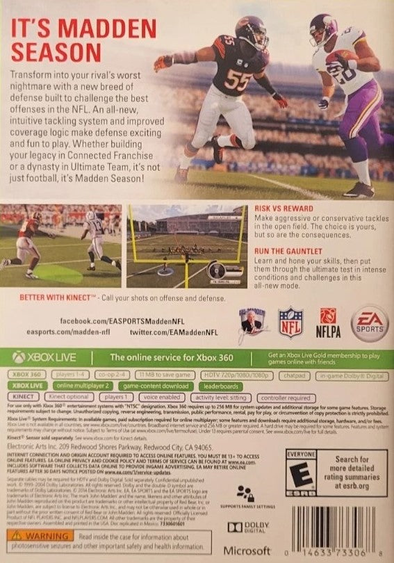 Madden NFL 15 Xbox 360 - Video Game - Used - CaveGamers - Image 2