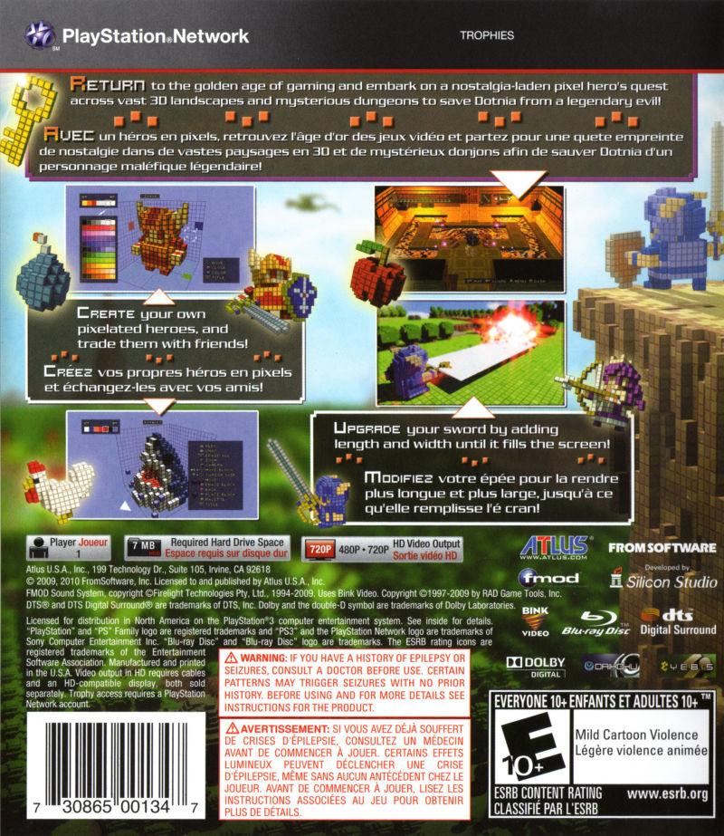 3D Dot Game Heroes PS3 - Video Game - Used - CaveGamers - Image 2