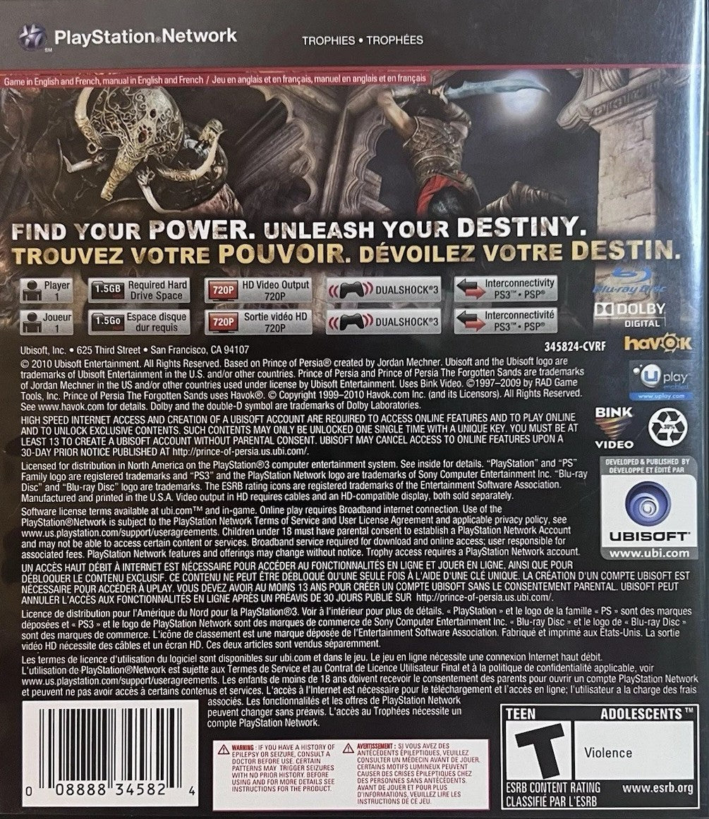 Prince of Persia: The Forgotten Sands PS3 - Video Game - Used - CaveGamers - Image 2
