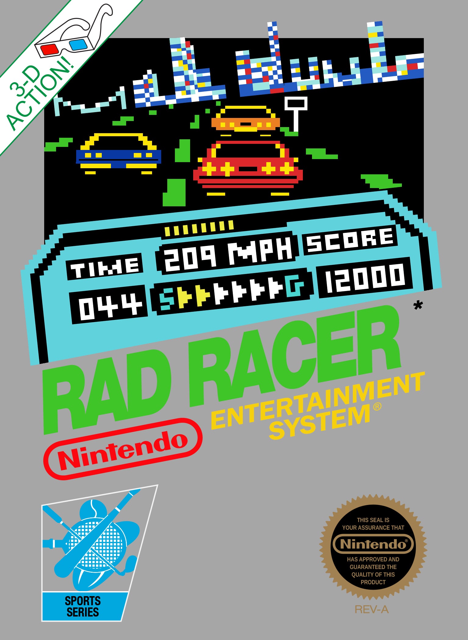 Rad Racer NES - Video Game - Used - CaveGamers