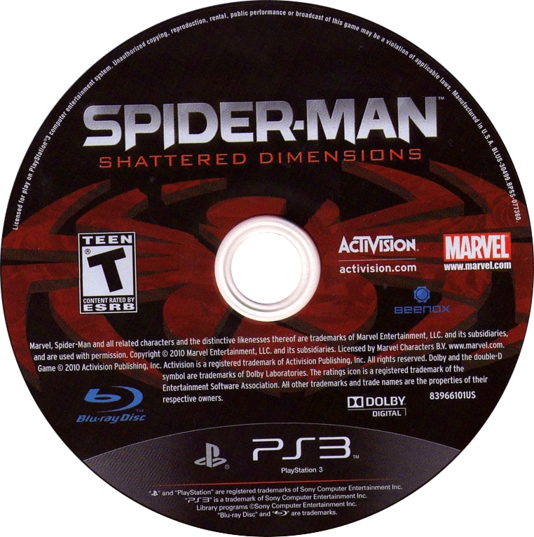 Spider-Man: Shattered Dimensions PS3 - Video Game - Used - CaveGamers - Image 3