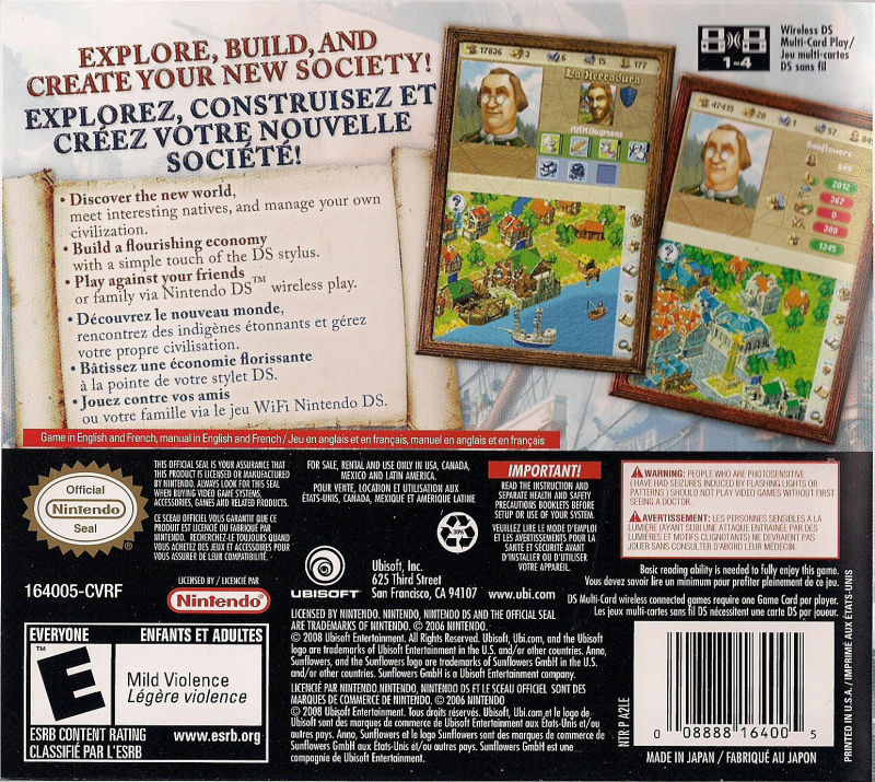 ANNO 1701: Dawn of Discovery DS - Video Game - Used - CaveGamers - Image 2
