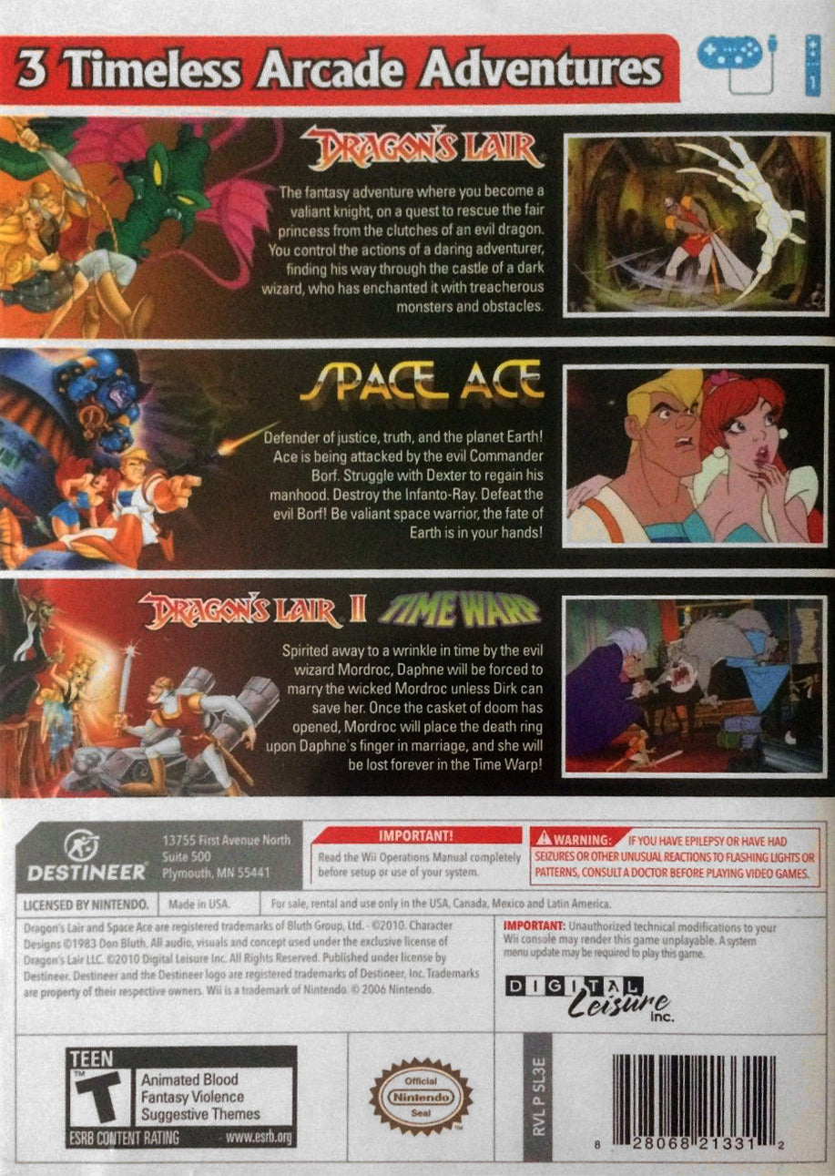 Dragon's Lair Trilogy Wii - Video Game - Used - CaveGamers - Image 2