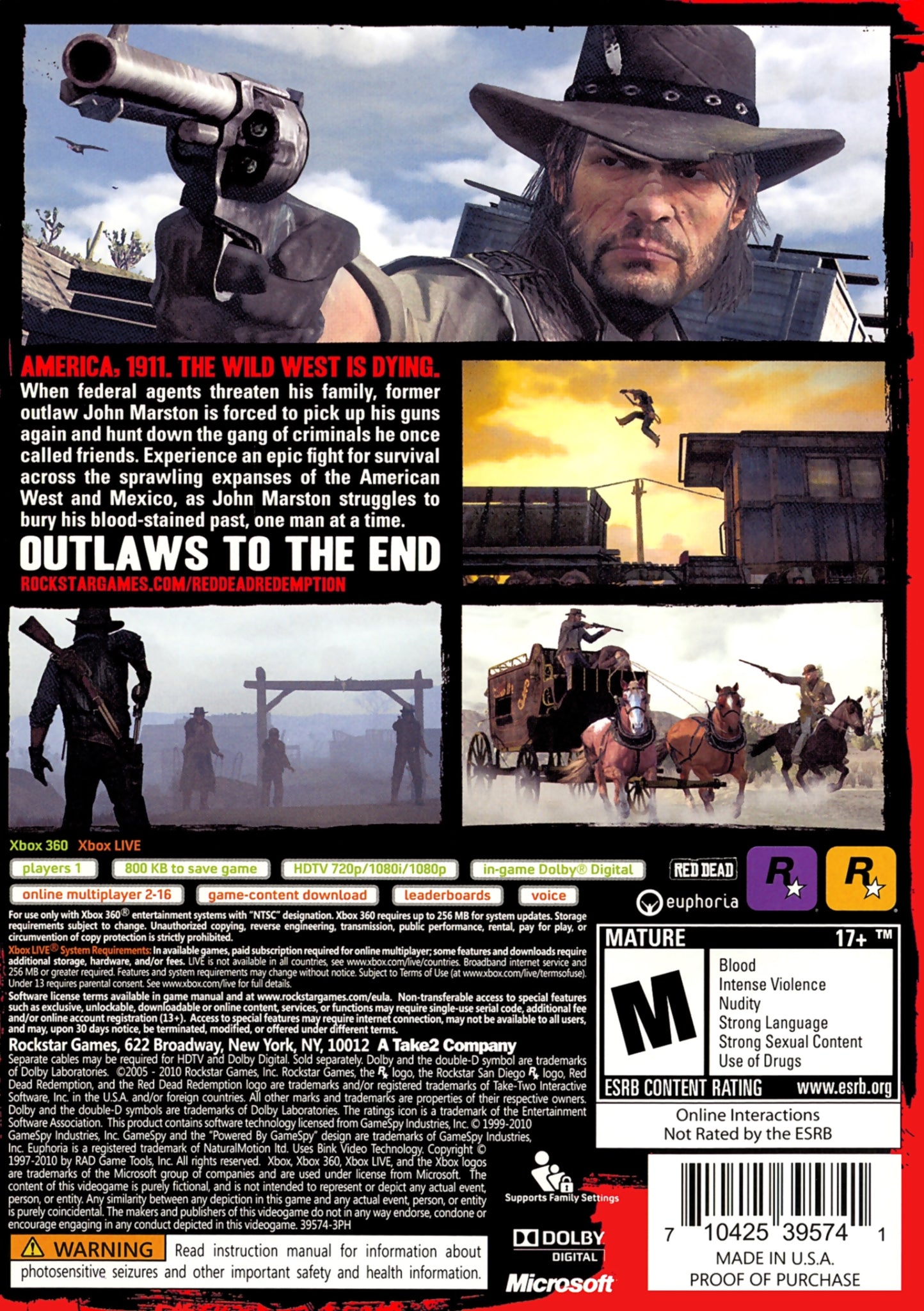 Red Dead Redemption Xbox 360 - Video Game - Used - CaveGamers - Image 2