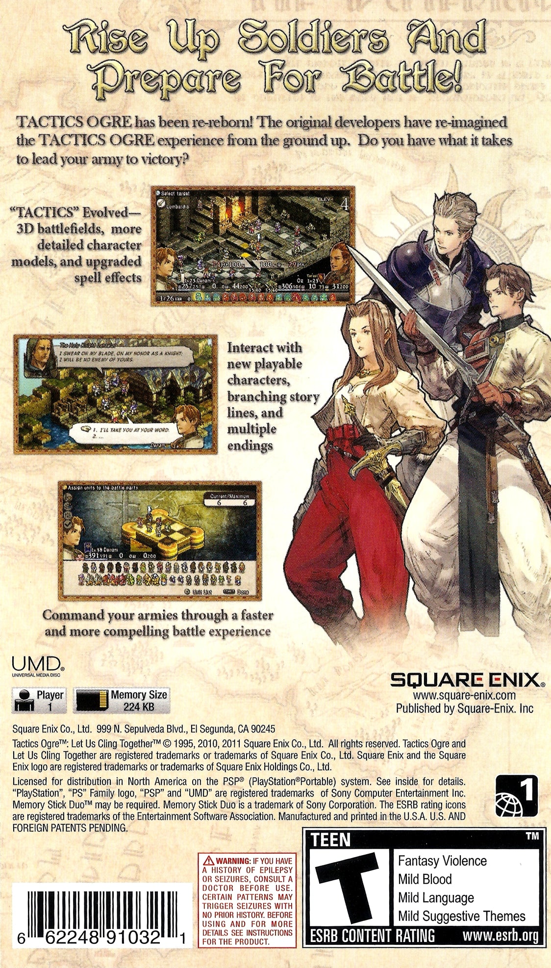Tactics Ogre: Let Us Cling Together PSP - Video Game - Used - CaveGamers - Image 2