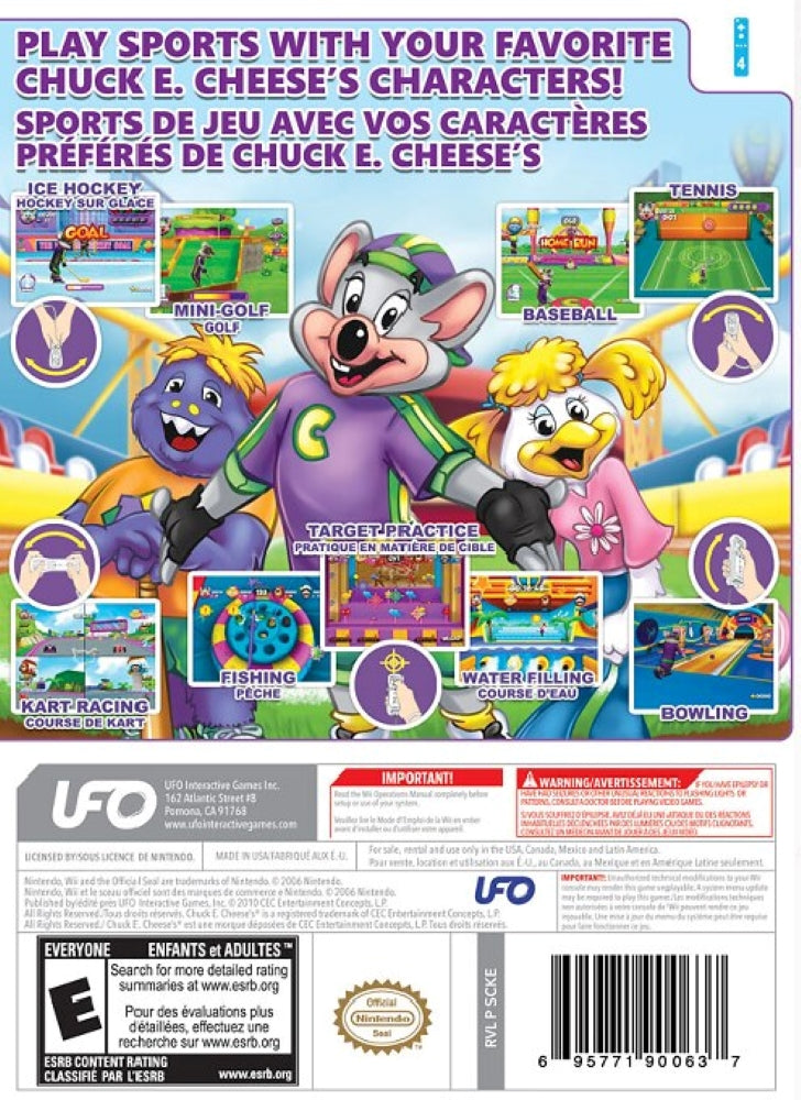 Chuck E. Cheese's Sports Games Wii - Video Game - Used - CaveGamers - Image 2