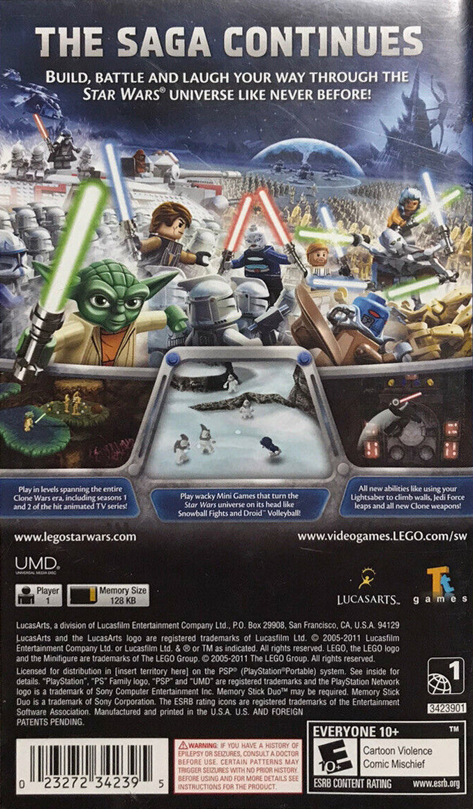 LEGO Star Wars III: The Clone Wars PSP - Video Game - Used - CaveGamers - Image 2