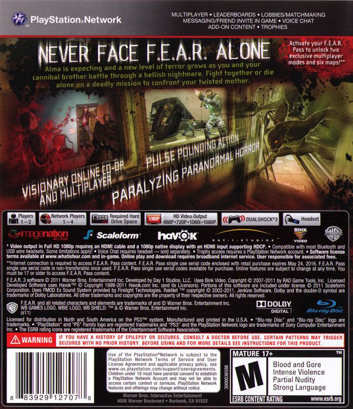 F.E.A.R. 3 PS3 - Video Game - Used - CaveGamers - Image 2