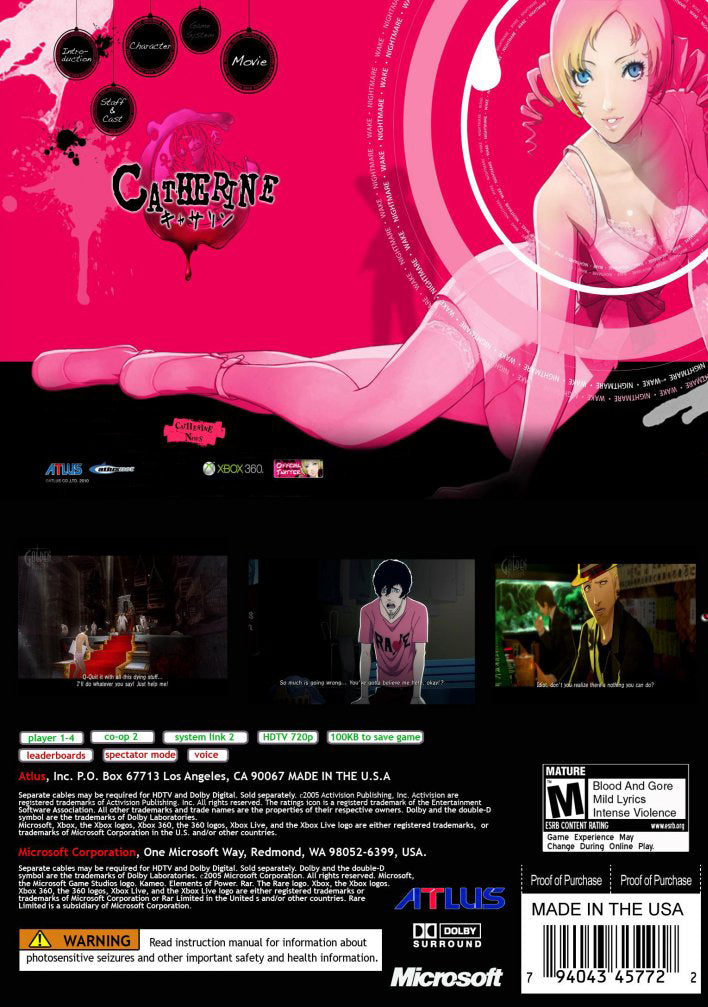 Catherine Xbox 360 - Video Game - Used - CaveGamers - Image 2