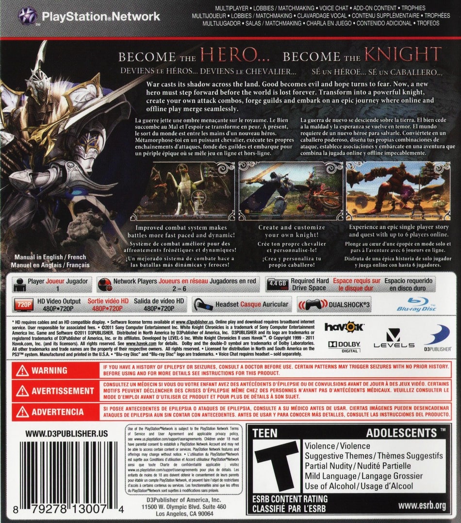 White Knight Chronicles II PS3 - Video Game - Used - CaveGamers - Image 2