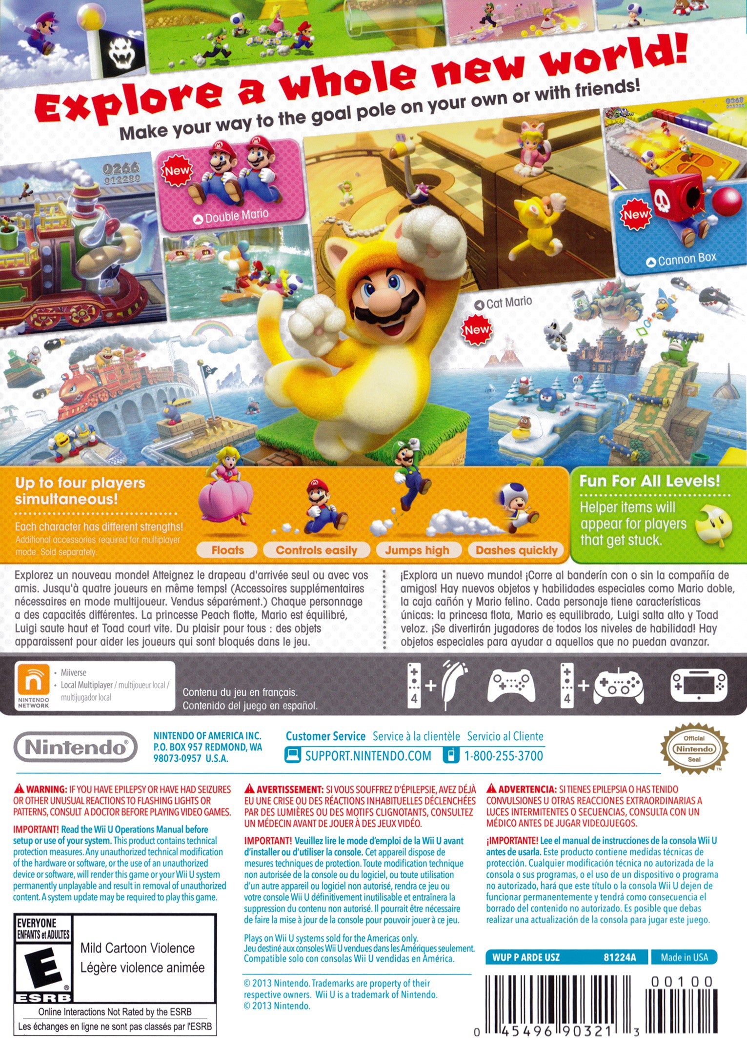 Super Mario 3D World Wii U - Video Game - Used - CaveGamers - Image 2