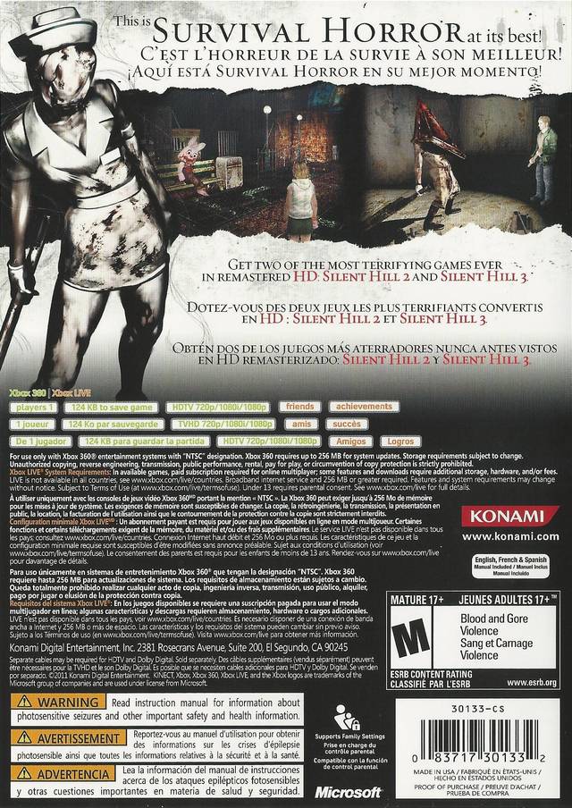 Silent Hill HD Collection Xbox 360 - Video Game - Used - CaveGamers - Image 2