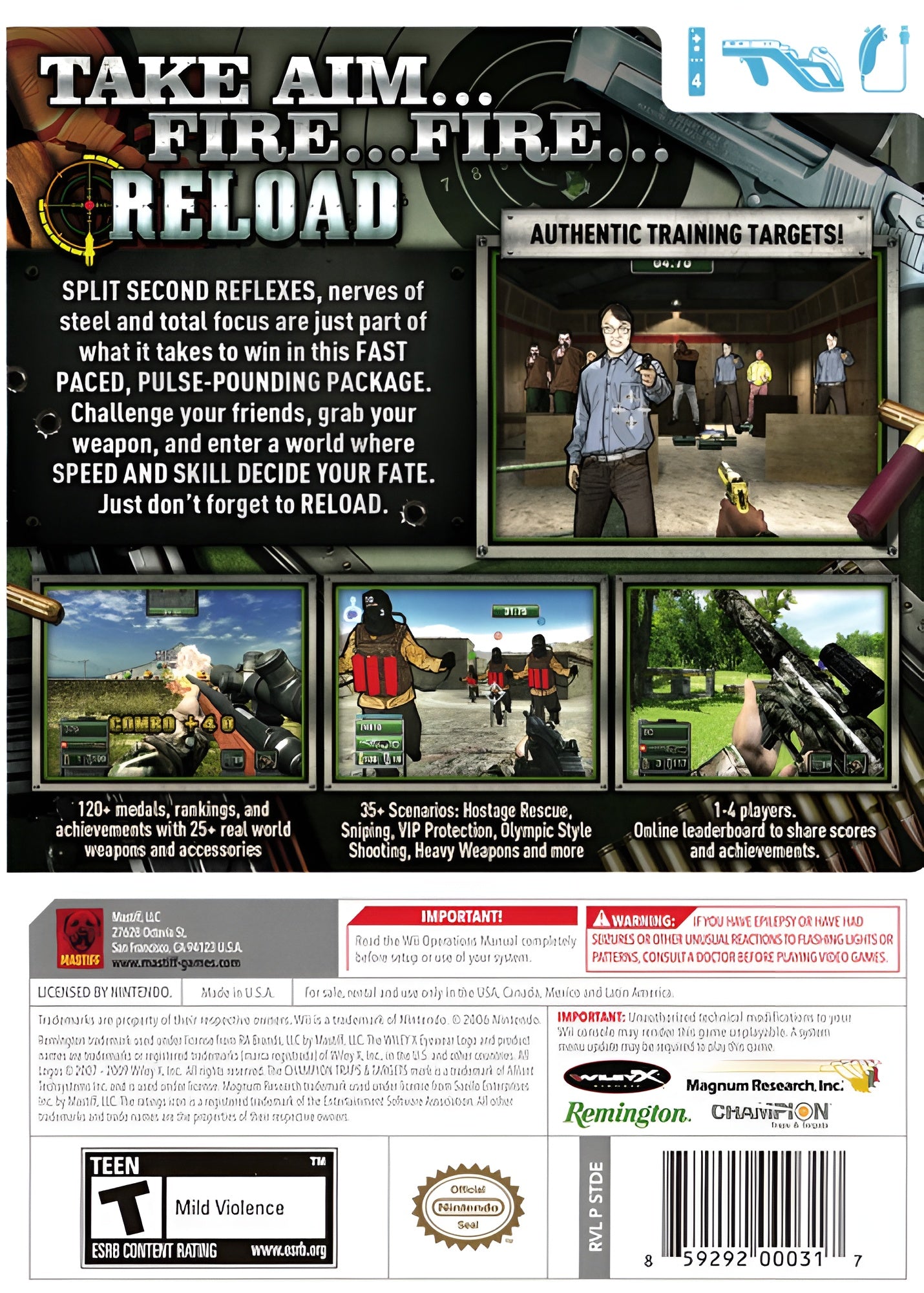Reload Target Down Wii - Video Game - Used - CaveGamers - Image 2