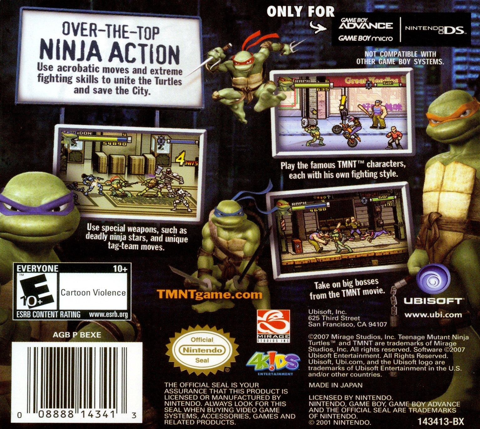 TMNT Game Boy Advance - Video Game - Used - CaveGamers - Image 2