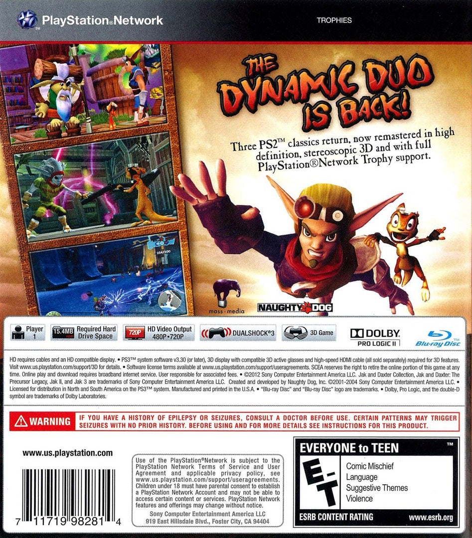 Jak & Daxter Collection PS3 - Video Game - Used - CaveGamers - Image 2