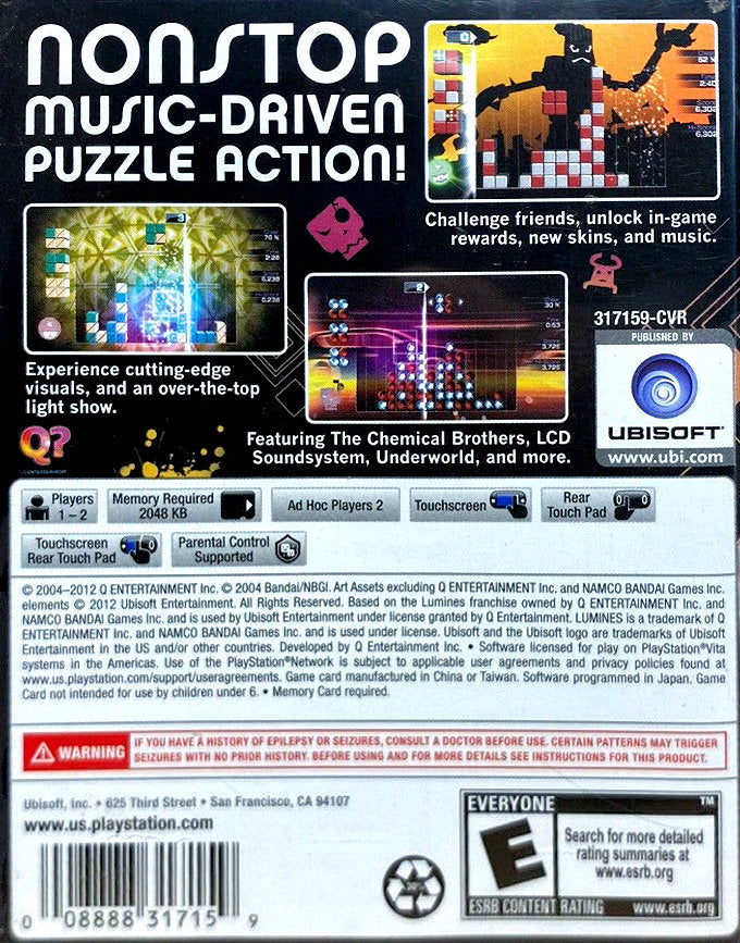 Lumines Electronic Symphony PSV - Video Game - Used - CaveGamers - Image 2