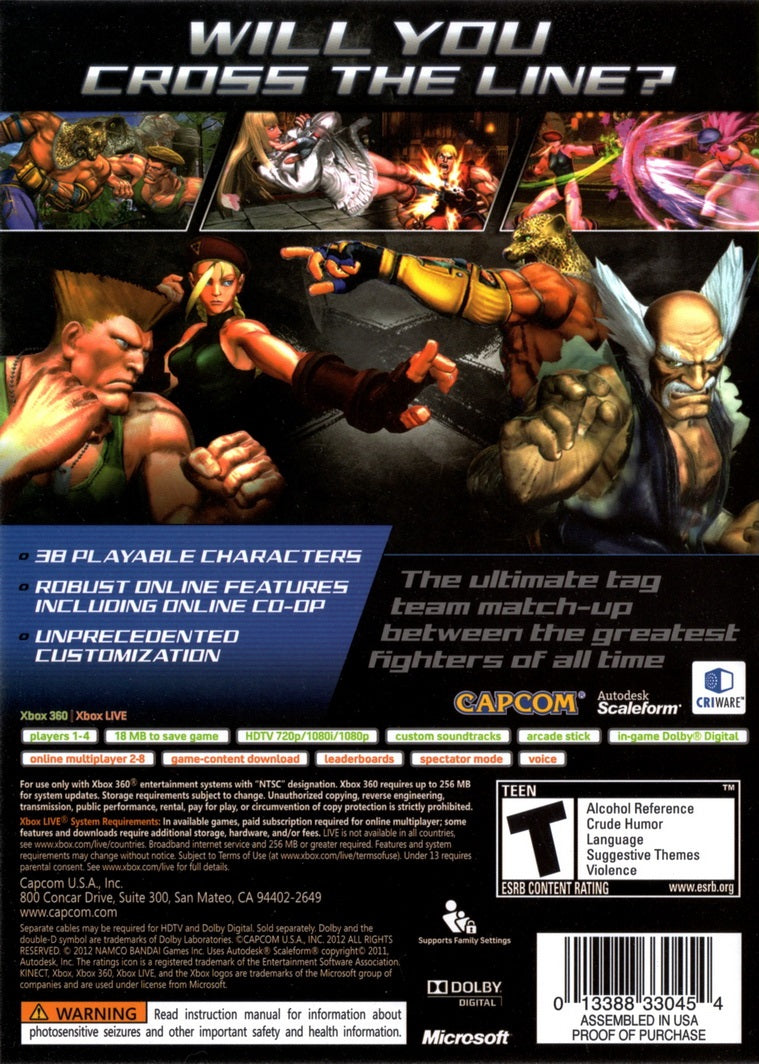Street Fighter X Tekken Xbox 360 - Video Game - Used - CaveGamers - Image 2