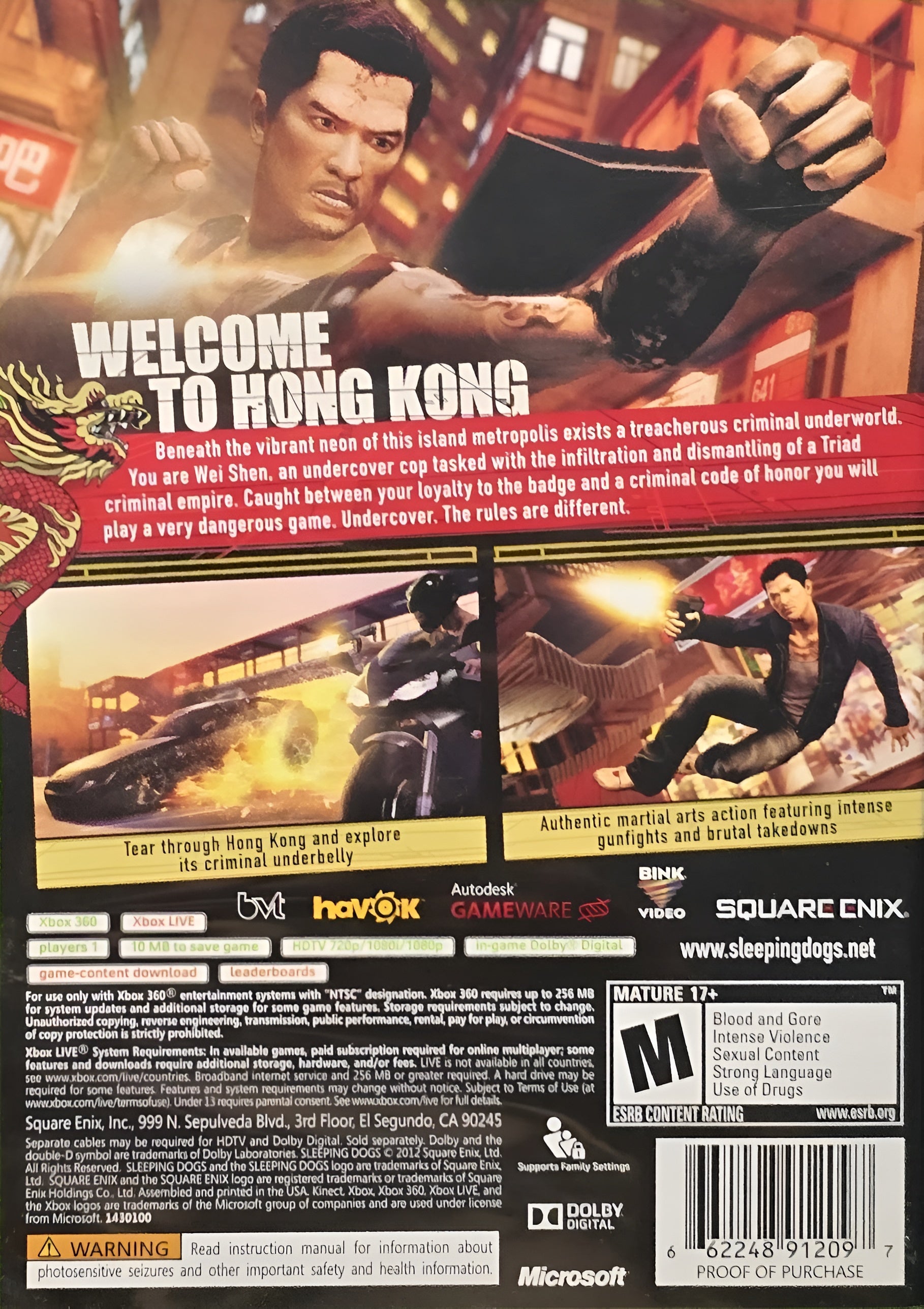 Sleeping Dogs Xbox 360 - Video Game - Used - CaveGamers - Image 2