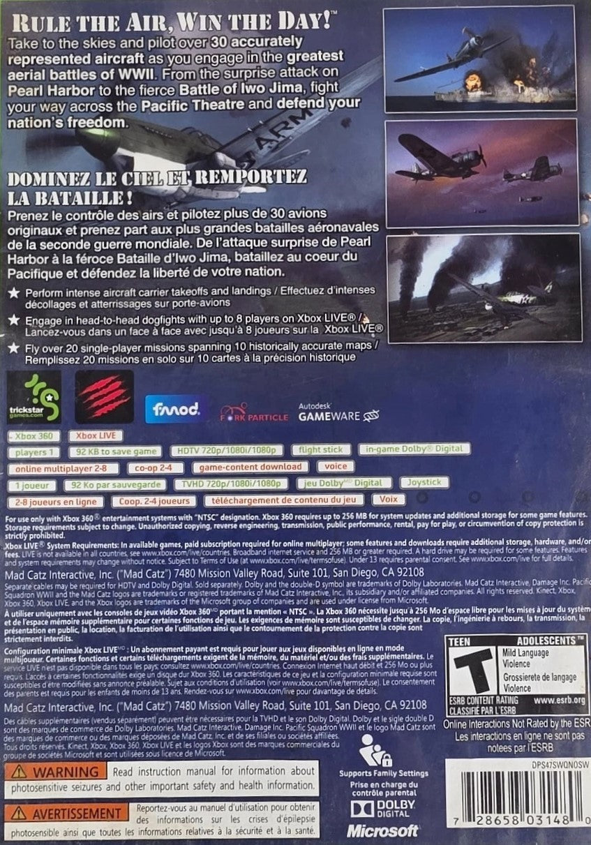 Damage Inc.: Pacific Squadron WWII Xbox 360 - Video Game - Used - CaveGamers - Image 2