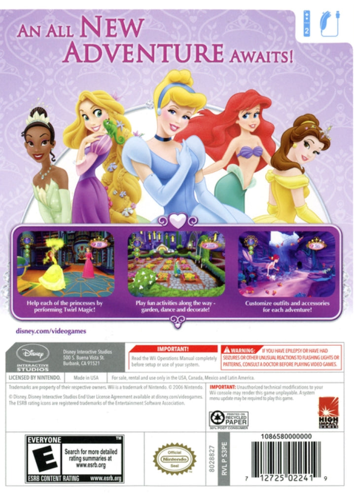 Disney Princess: My Fairytale Adventure Wii - Video Game - Used - CaveGamers - Image 2