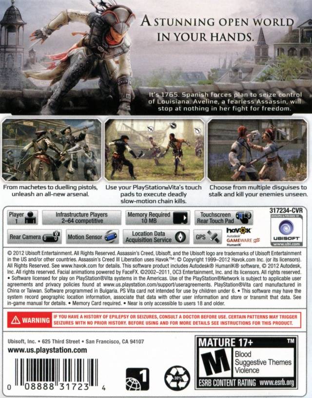 Assassin's Creed III: Liberation PSV - Video Game - Used - CaveGamers - Image 2