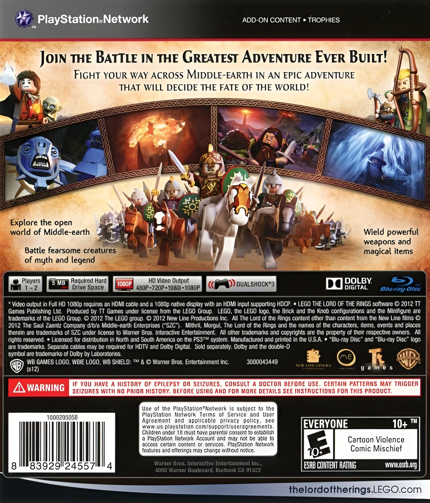 LEGO Lord of the Rings PS3 - Video Game - Used - CaveGamers - Image 2