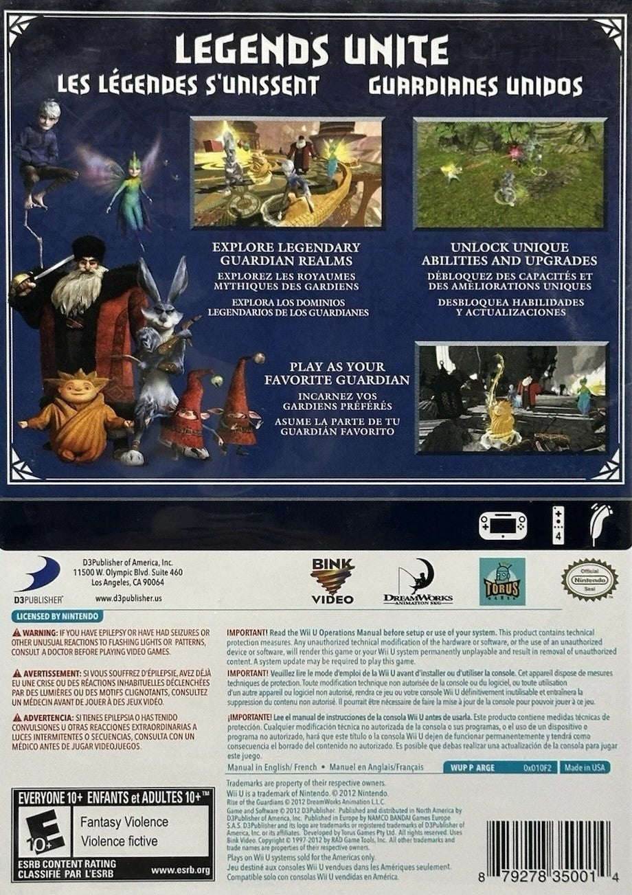 Rise Of The Guardians Wii U - Video Game - Used - CaveGamers - Image 2
