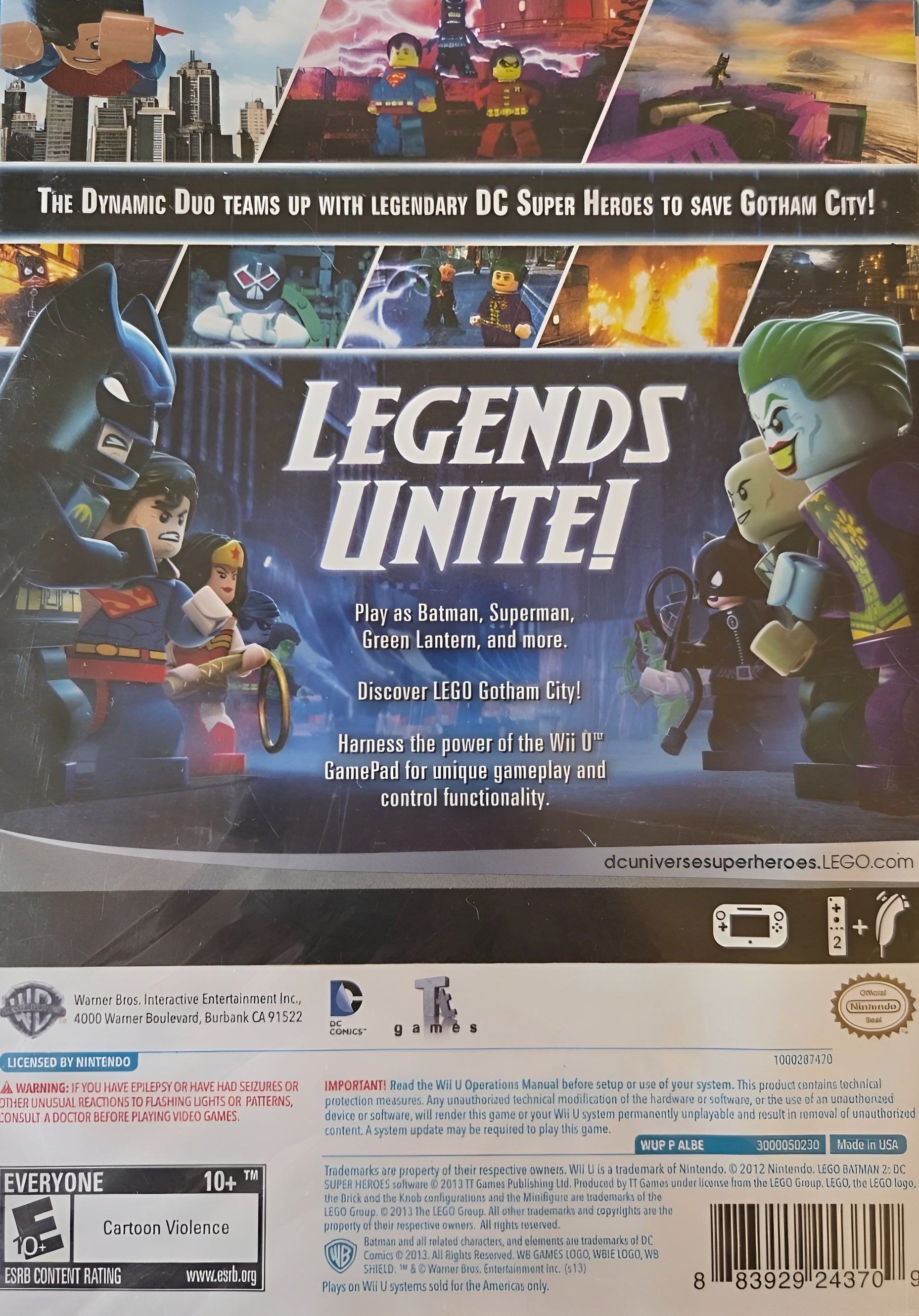 LEGO Batman 2 Wii U - Video Game - Used - CaveGamers - Image 2