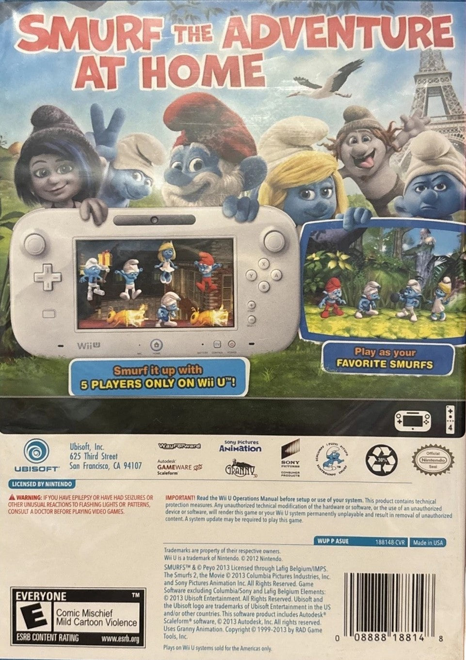 The Smurfs 2 Wii U - Video Game - Used - CaveGamers - Image 2