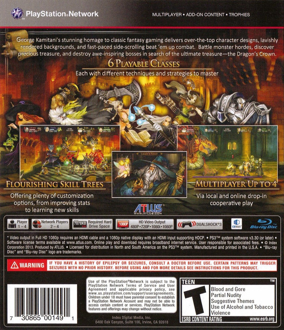 Dragon's Crown PS3 - Video Game - Used - CaveGamers - Image 2