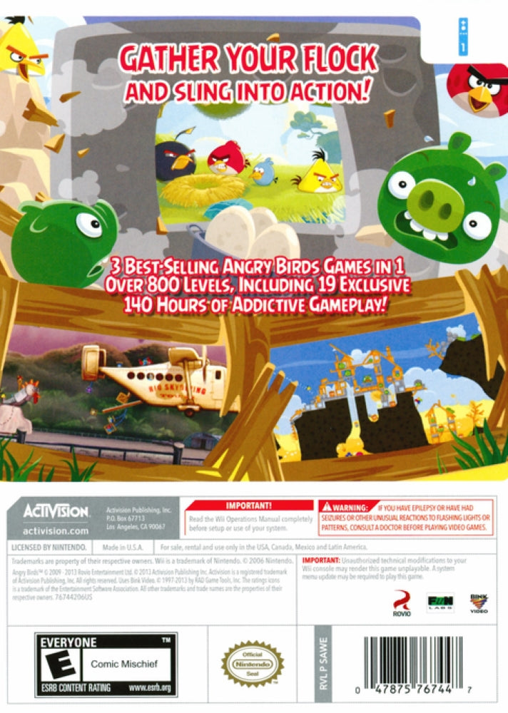 Angry Birds Trilogy Wii - Video Game - Used - CaveGamers - Image 2