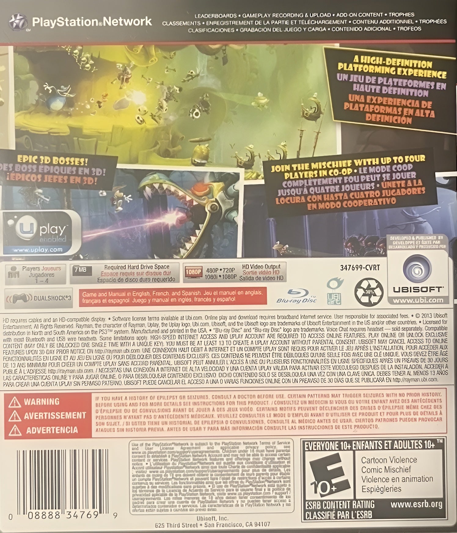 Rayman Legends PS3 - Video Game - Used - CaveGamers - Image 2