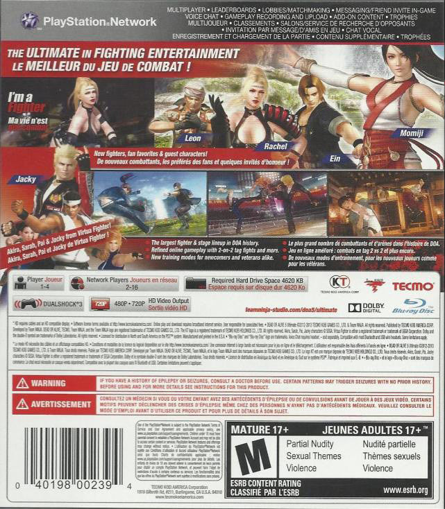 Dead or Alive 5 Ultimate PS3 - Video Game - Used - CaveGamers - Image 2