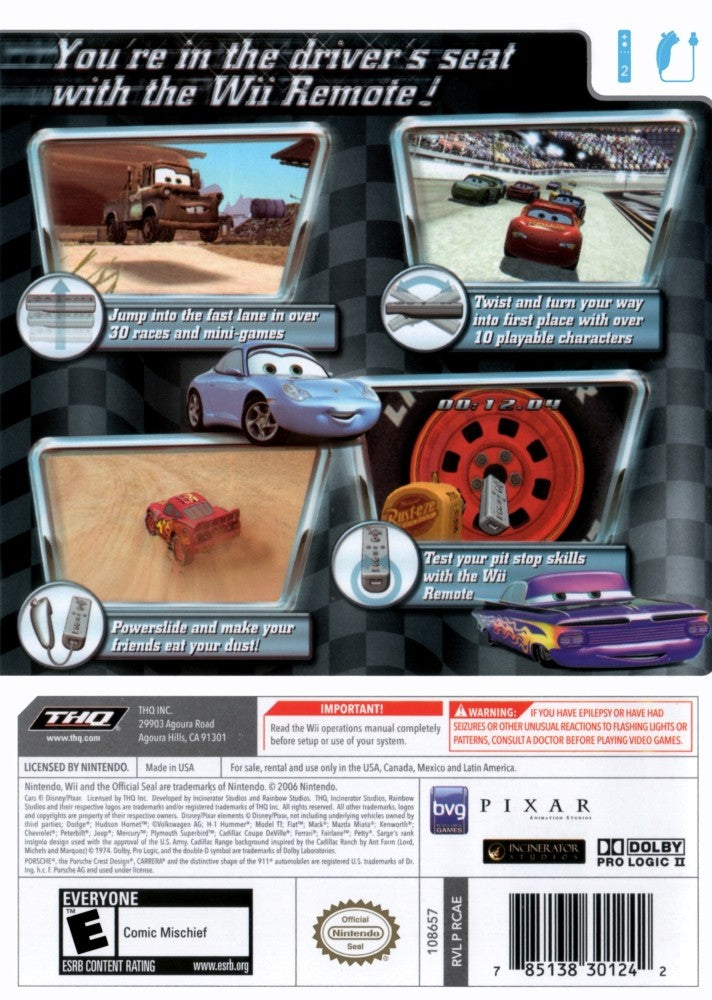 Cars Wii - Video Game - Used - CaveGamers - Image 2