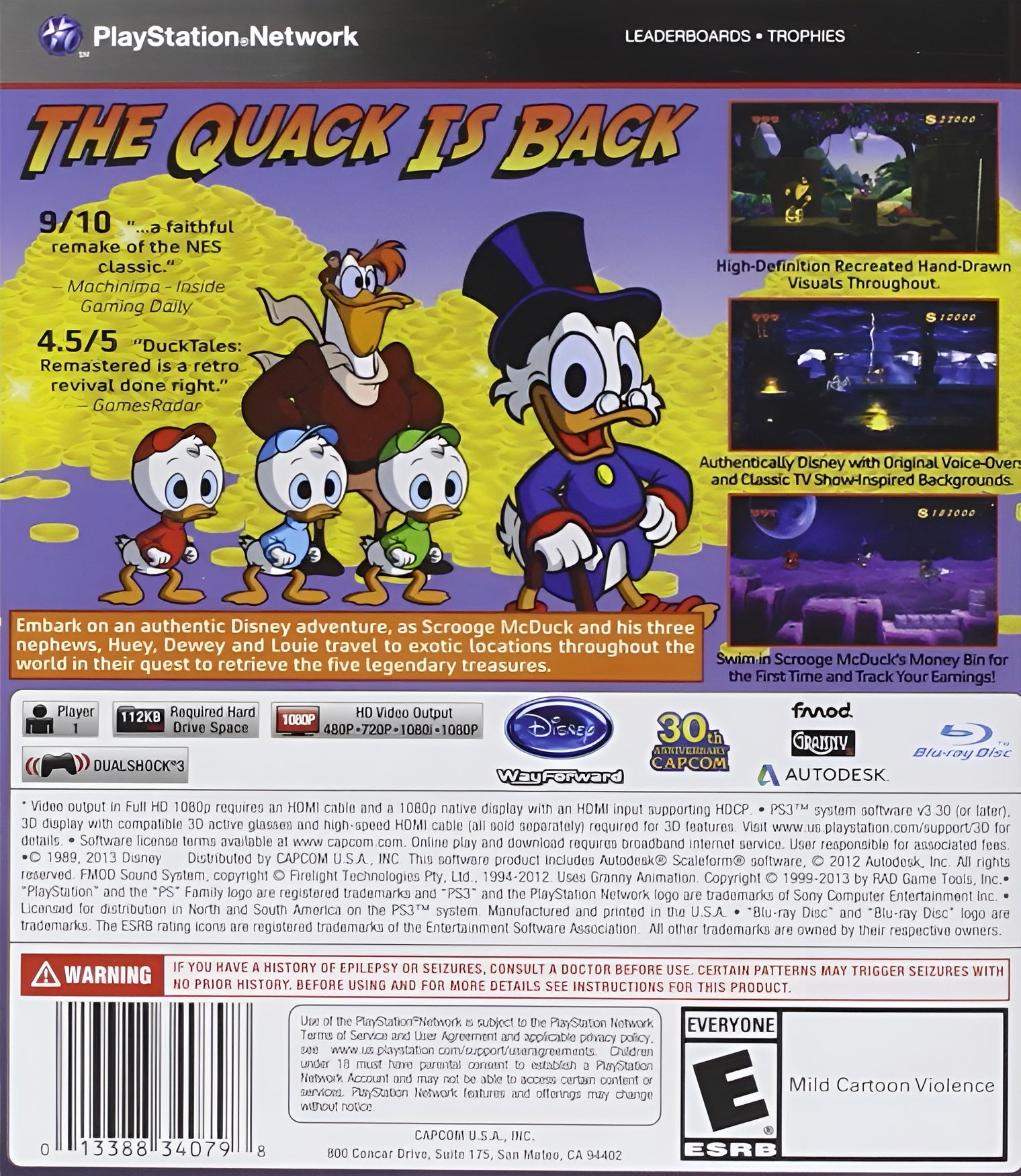 DuckTales Remastered PS3 - Video Game - Used - CaveGamers - Image 2
