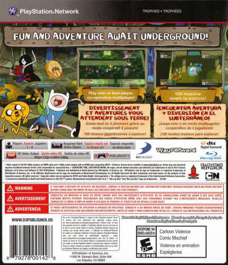 Adventure Time: Explore the Dungeon Because I Don't Know PS3 - Video Game - Used - CaveGamers - Image 2