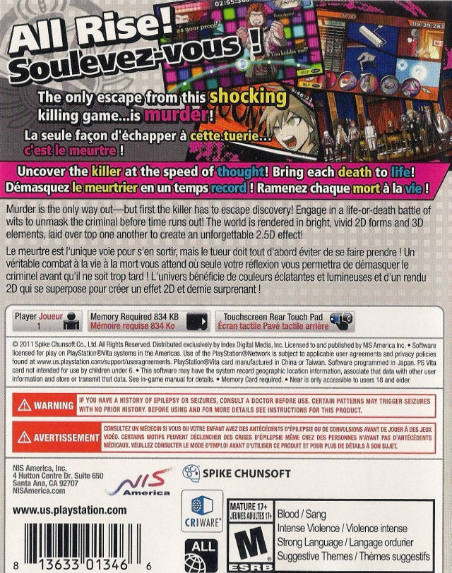 DanganRonpa: Trigger Happy Havoc PSV - Video Game - Used - CaveGamers - Image 2