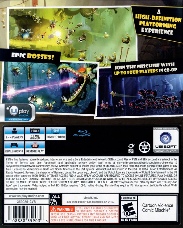 Rayman Legends PS4 - Video Game - Used - CaveGamers - Image 2