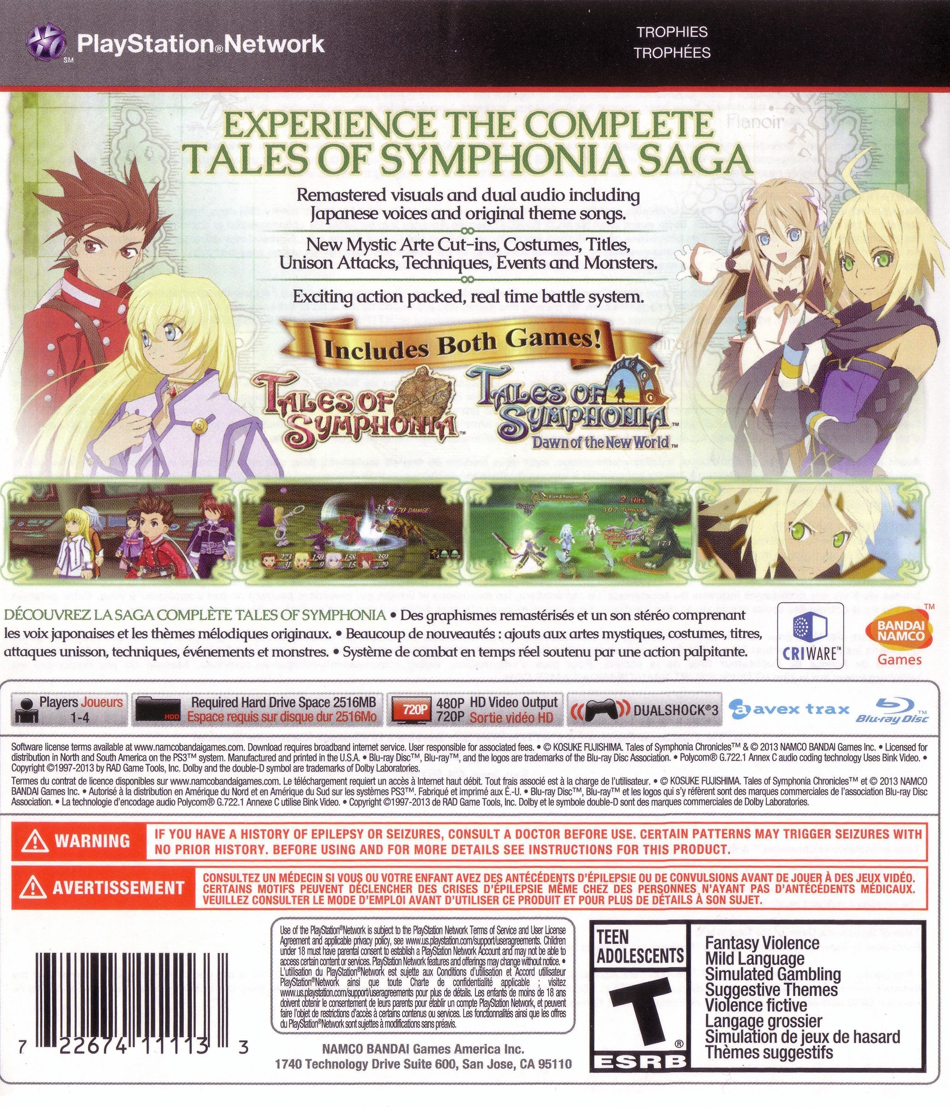 Tales of Symphonia Chronicles PS3 - Video Game - Used - CaveGamers - Image 2