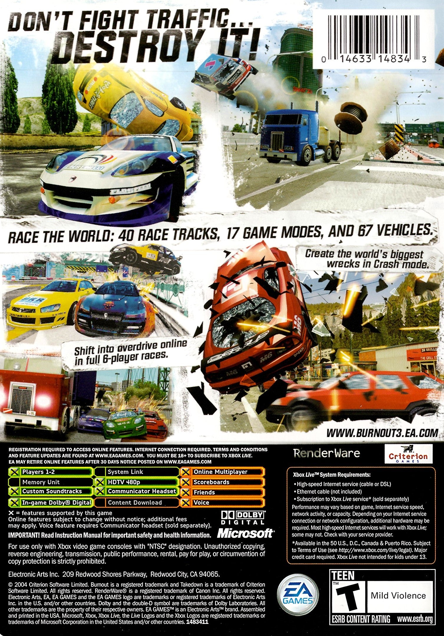 Burnout 3: Takedown Xbox - Video Game - Used - CaveGamers - Image 2