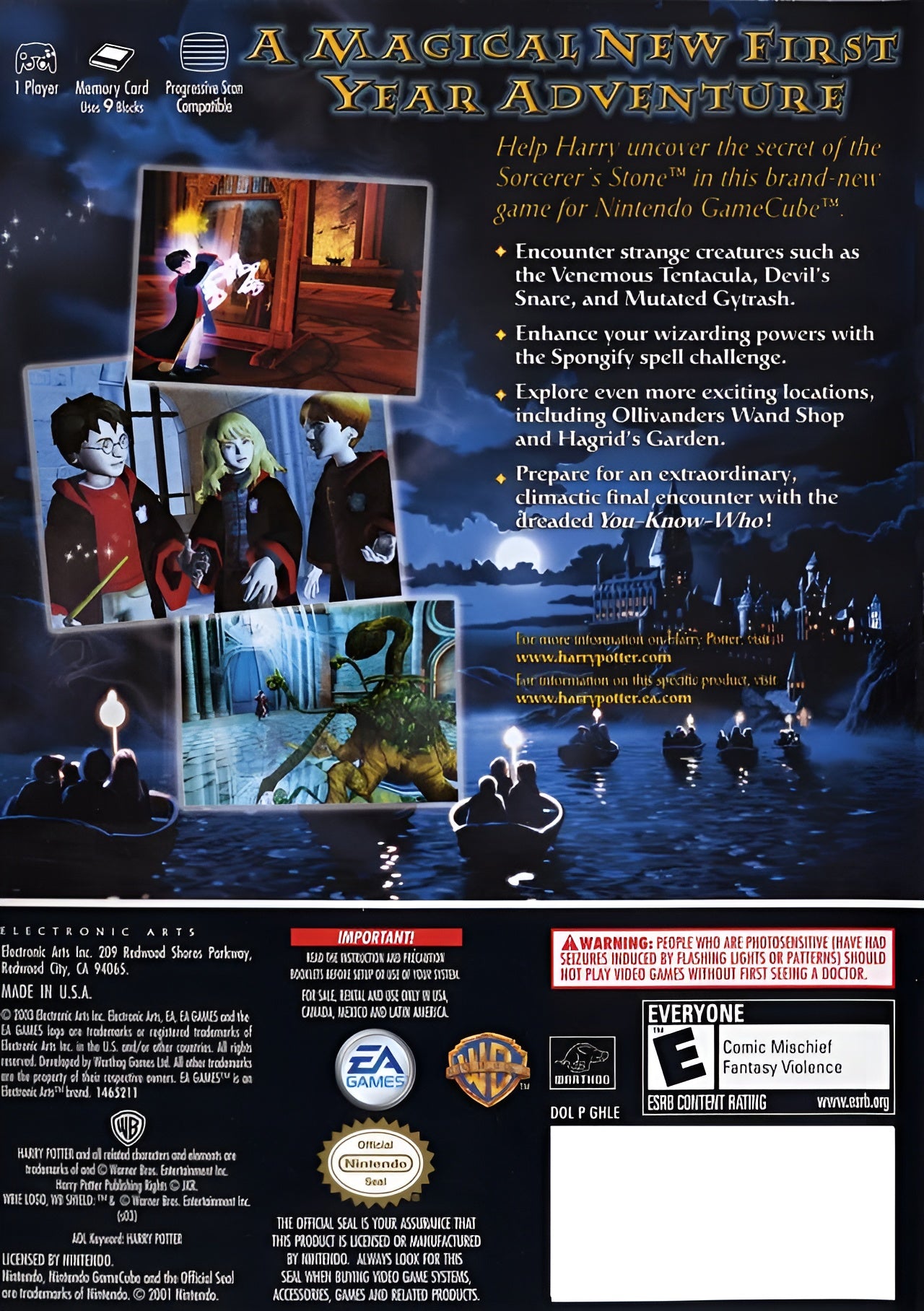 Harry Potter and the Sorcerer's Stone GameCube - Video Game - Used - CaveGamers - Image 2