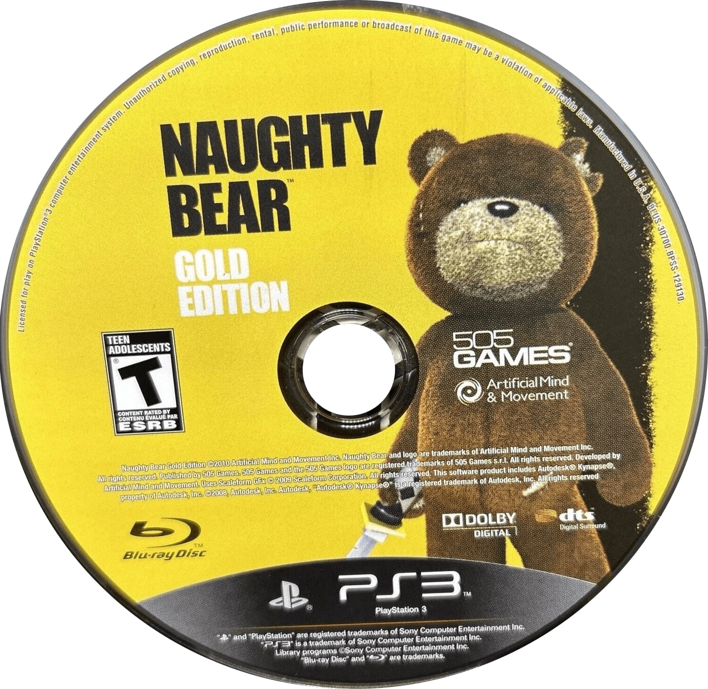 Naughty Bear: Gold Edition PS3 - Video Game - Used - CaveGamers - Image 3