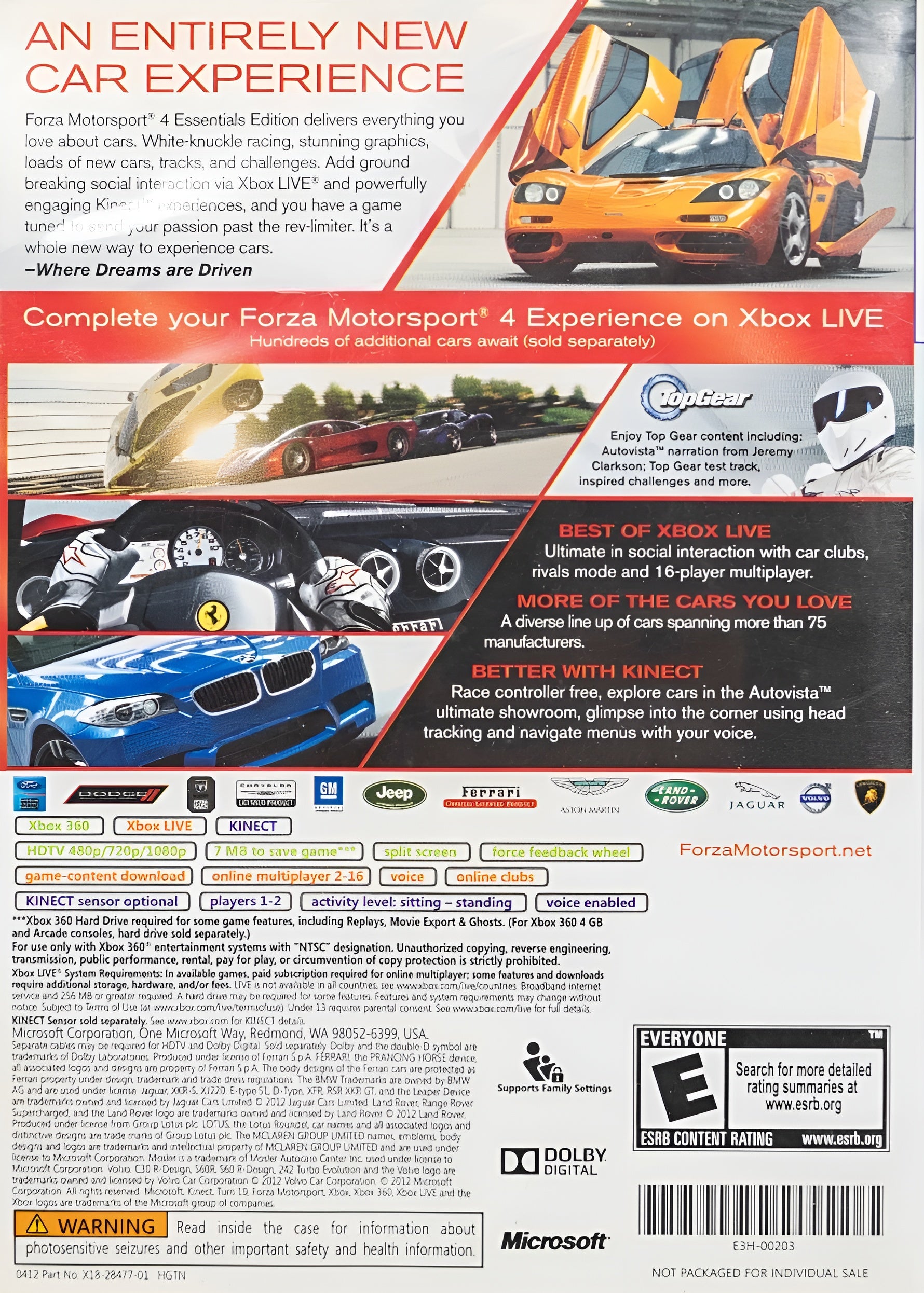 Forza Motorsport 4 Essentials Edition Xbox 360 - Video Game - Used - CaveGamers - Image 2