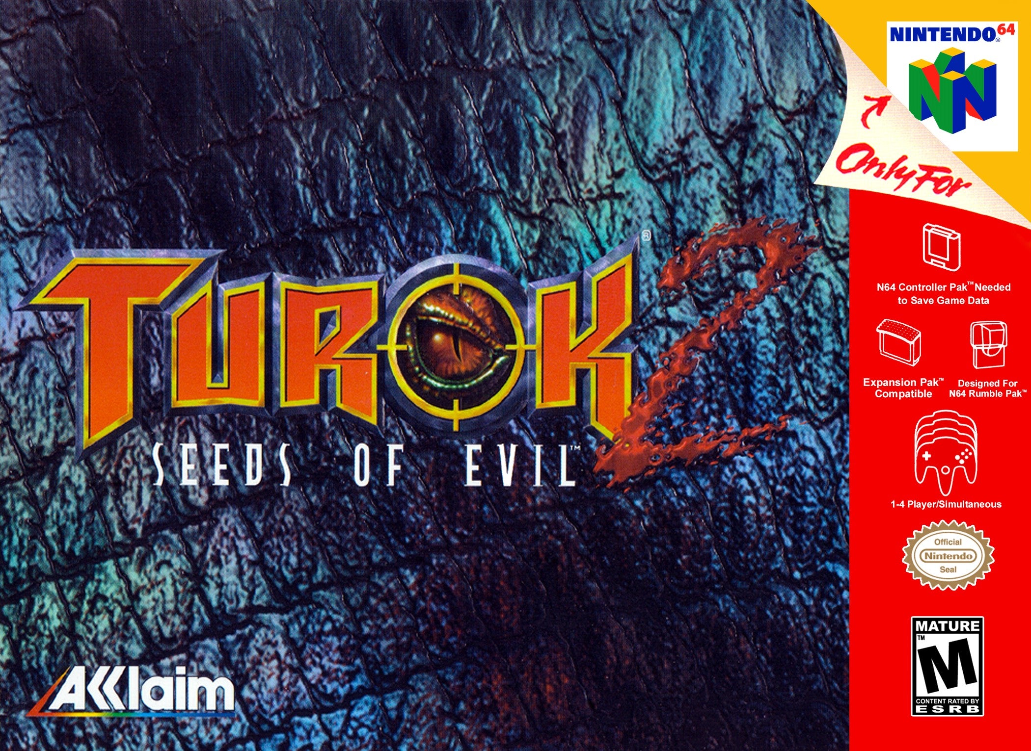 Turok 2: Seeds of Evil N64 - Video Game - Used - CaveGamers