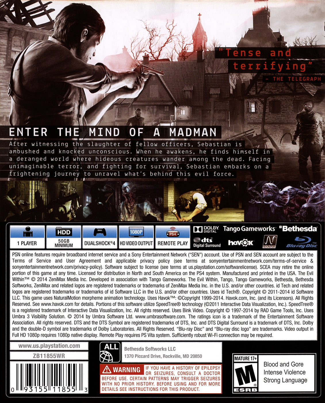 The Evil Within PS4 - Video Game - Used - CaveGamers - Image 2