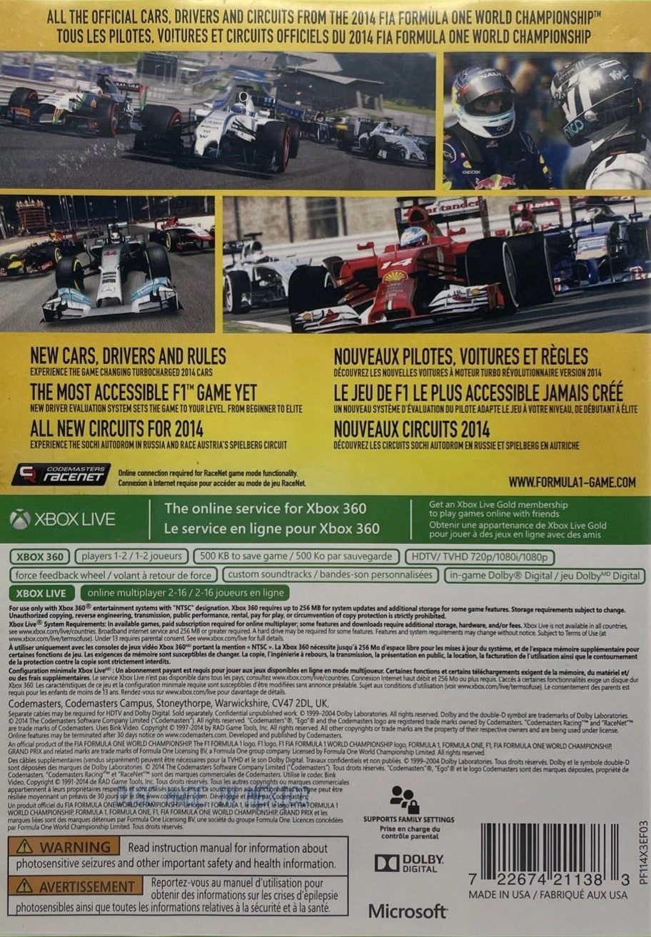 F1 2014 Xbox 360 - Video Game - Used - CaveGamers - Image 2