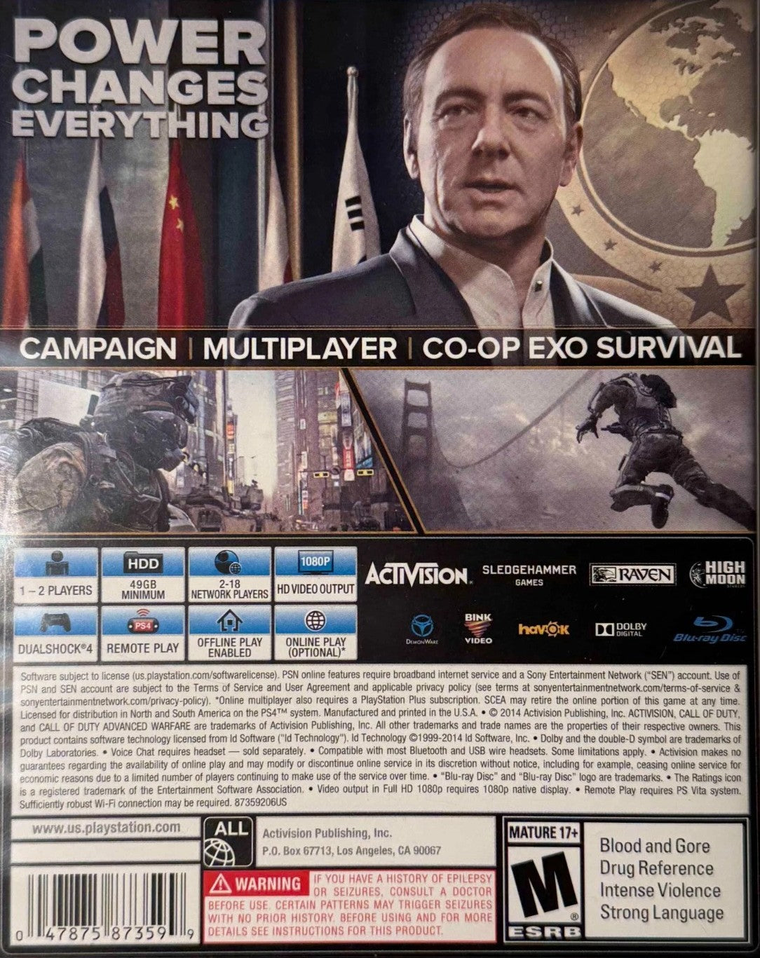 Call of Duty Advanced Warfare PS4 - Video Game - Used - CaveGamers - Image 2