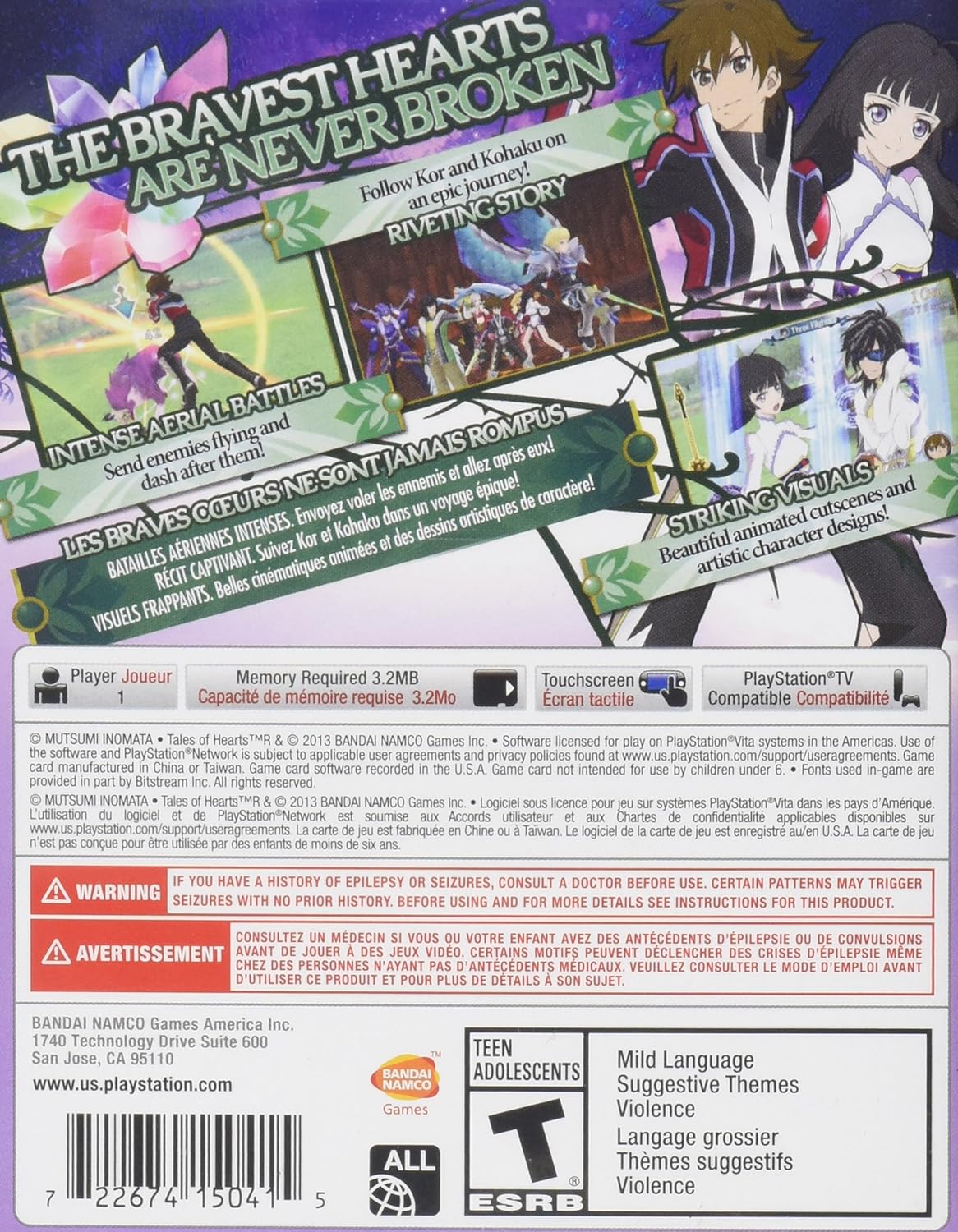 Tales of Hearts R PSV - Video Game - Used - CaveGamers - Image 2